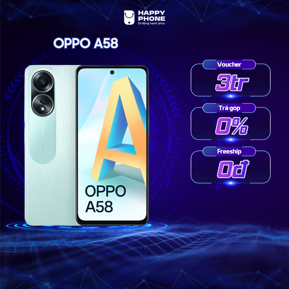 Ảnh Điện thoại OPPO A58 (6GB/128GB) - Hàng Chính Hãng, Mới 100%, Bảo Hành 12 Tháng 1