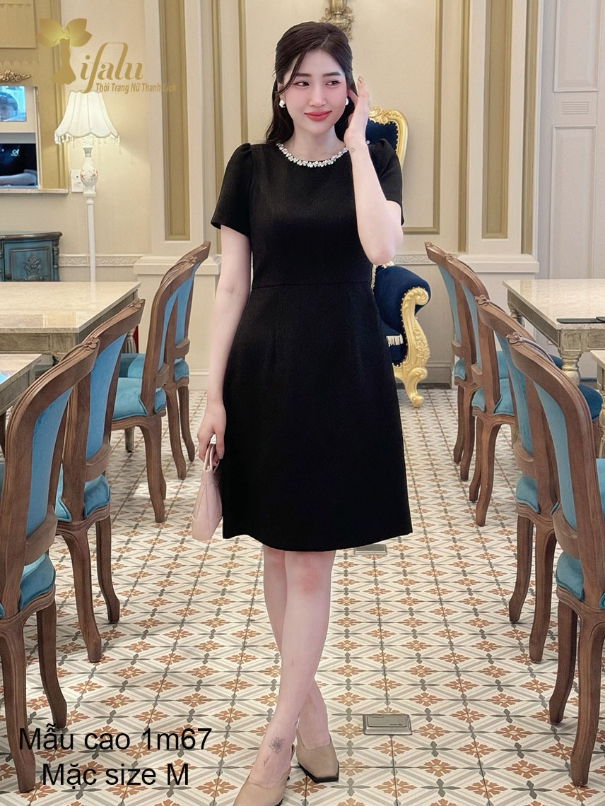 Ảnh Đầm dự tiệc, Đầm bigsize nữ TIFALU màu đen sang chảnh - ZOL420BLK 4