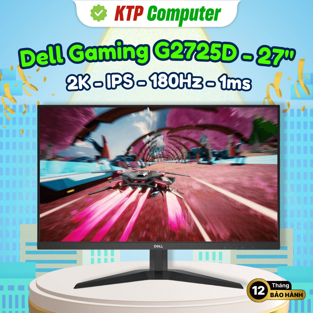 Màn hình Gaming Dell G2725D (27 inch - 2K QHD - 180Hz - 1Ms) - Mới