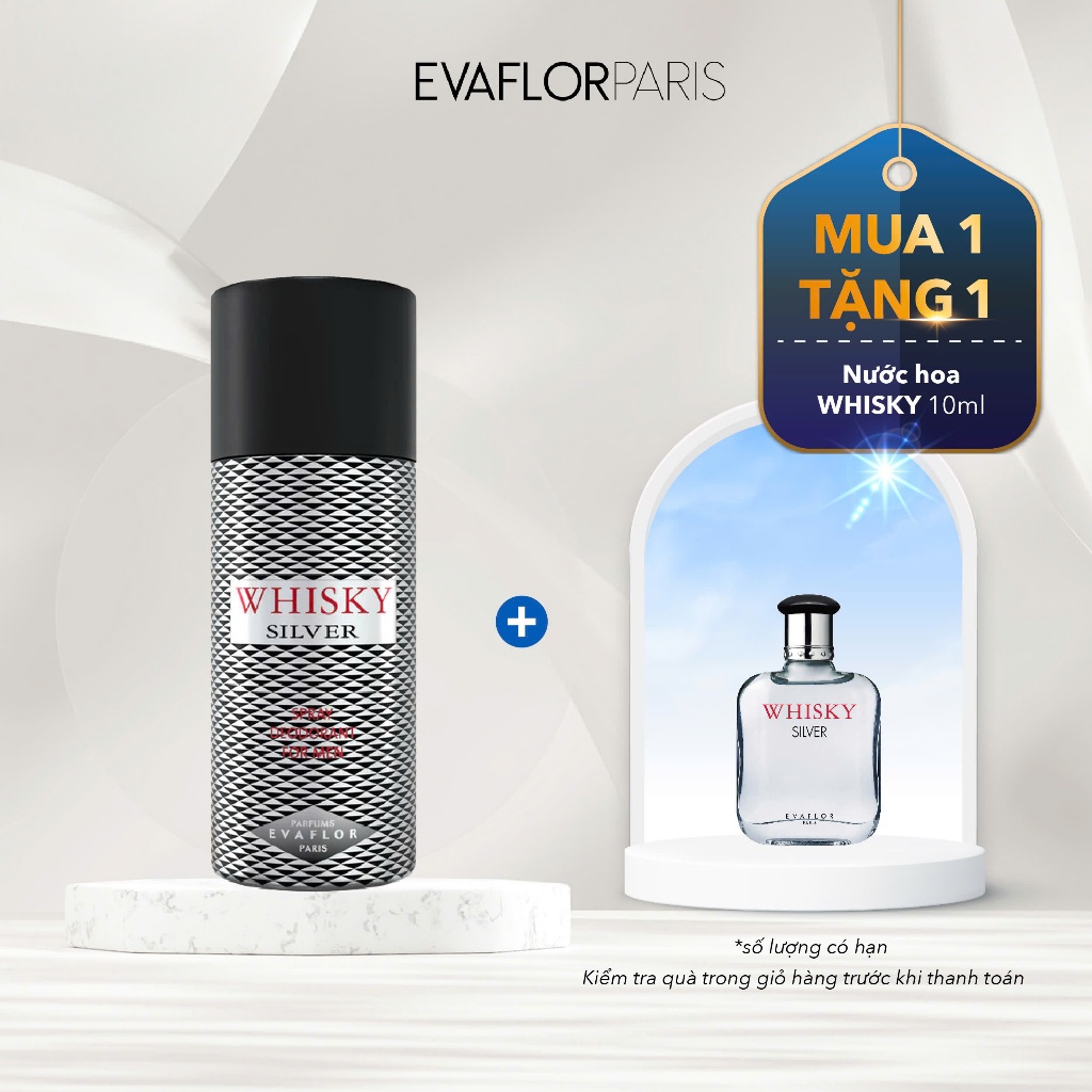 Ảnh Xịt khử mùi toàn thân nam Evaflor Whisky chính hãng Pháp hương thảo mộc tươi mát cả ngày năng động 150ml 2
