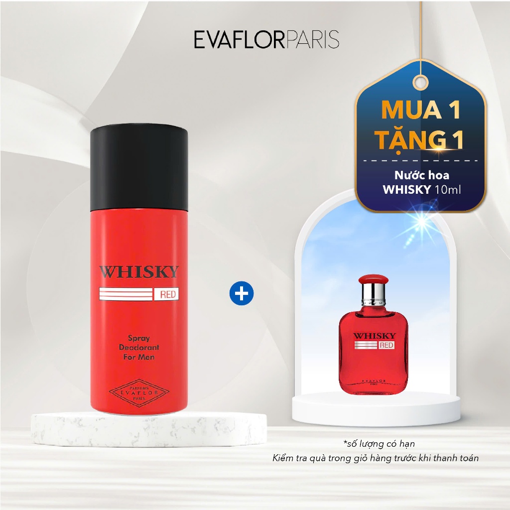 Ảnh Xịt khử mùi toàn thân nam Evaflor Whisky chính hãng Pháp hương thảo mộc tươi mát cả ngày năng động 150ml 1