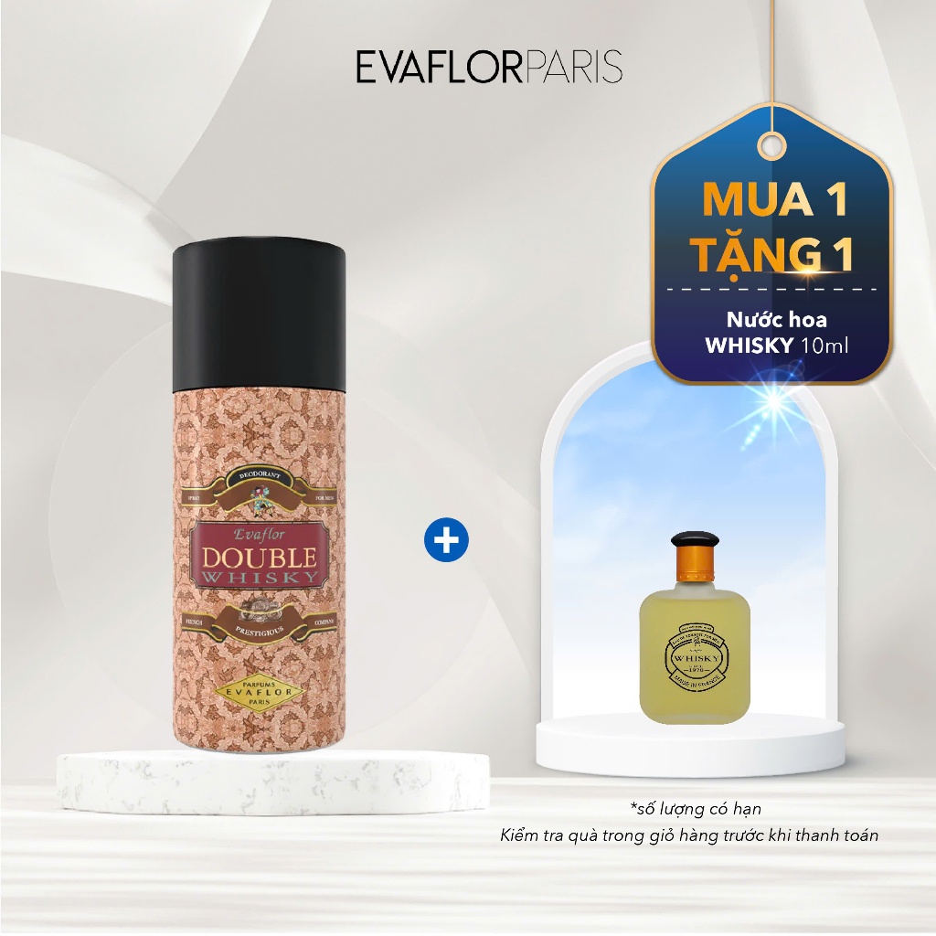 Ảnh Xịt khử mùi toàn thân nam Evaflor Whisky chính hãng Pháp hương thảo mộc tươi mát cả ngày năng động 150ml 3