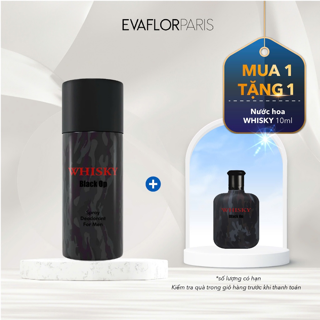 Ảnh Xịt khử mùi toàn thân nam Evaflor Whisky chính hãng Pháp hương thảo mộc tươi mát cả ngày năng động 150ml 4