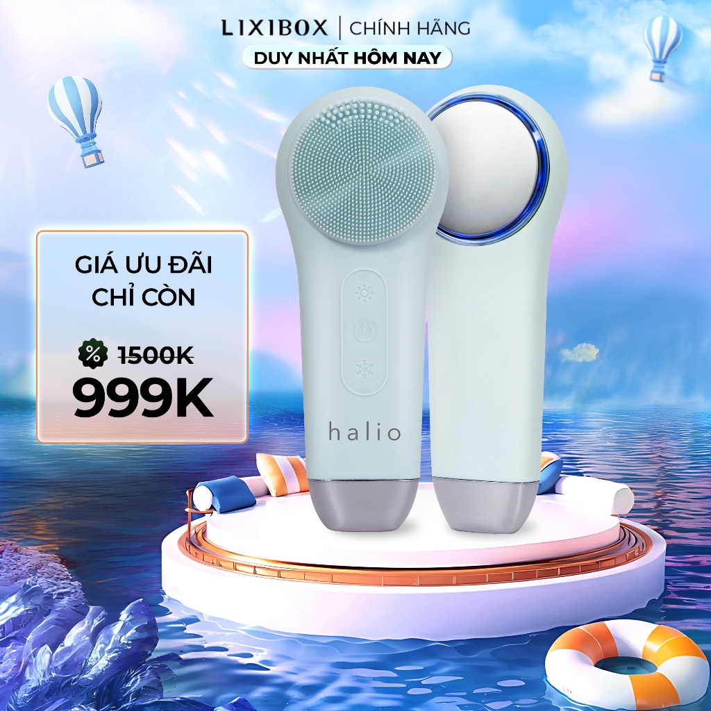 Ảnh [SPLIVE] Máy Rửa Mặt Massage Tích Hợp Liệu Pháp Ánh Sáng và Nhiệt Halio Multi-task Cleansing & Massaging Device 1