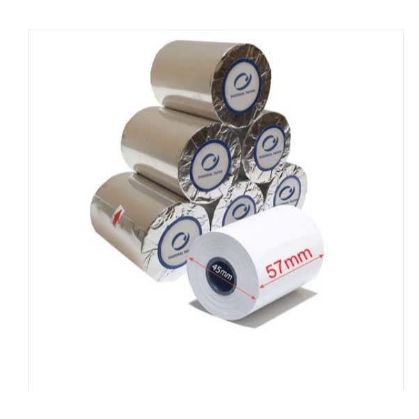 Combo 10 cuộn Giấy in nhiệt ,giấy in ngang  50mm và 57mm dài 30m.