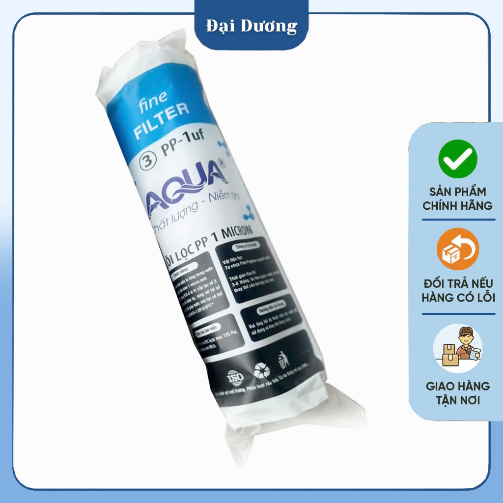 Lõi lọc nước số 3 Aqua bọc giấy dùng cho máy lọc nước RO gia đình
