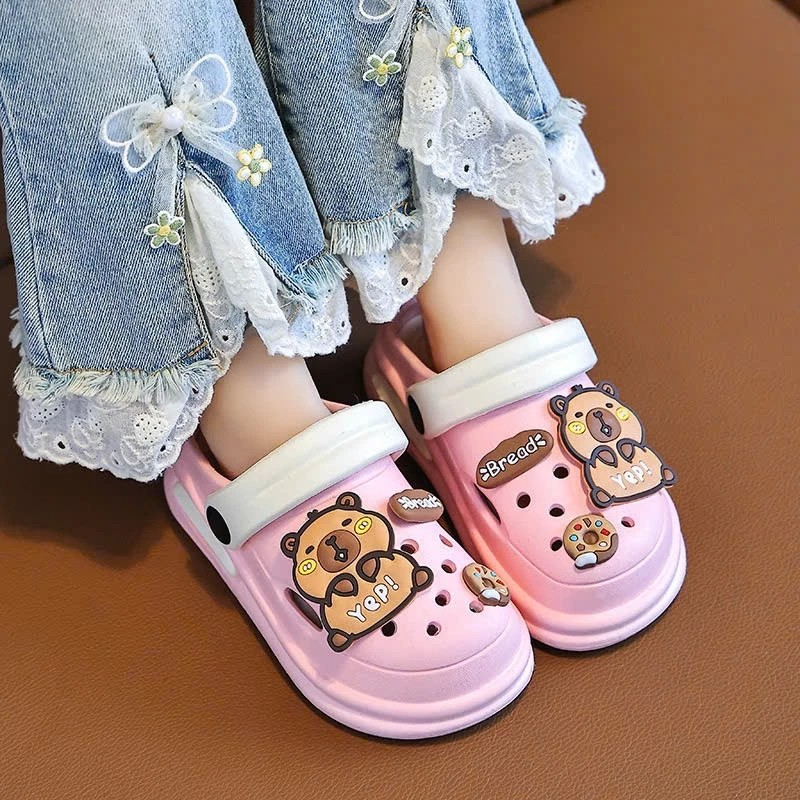 Dép sục bảo vệ mũi chân cho bé trai bé gái hình Capybara siêu mềm đế đệm
