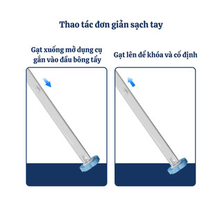 Bộ cọ vệ sinh MAISON dùng một lần xoay 360 độ thế hệ mới có đầu thay thế, cọ toilet gắn tường tiện lợi không cần khoan