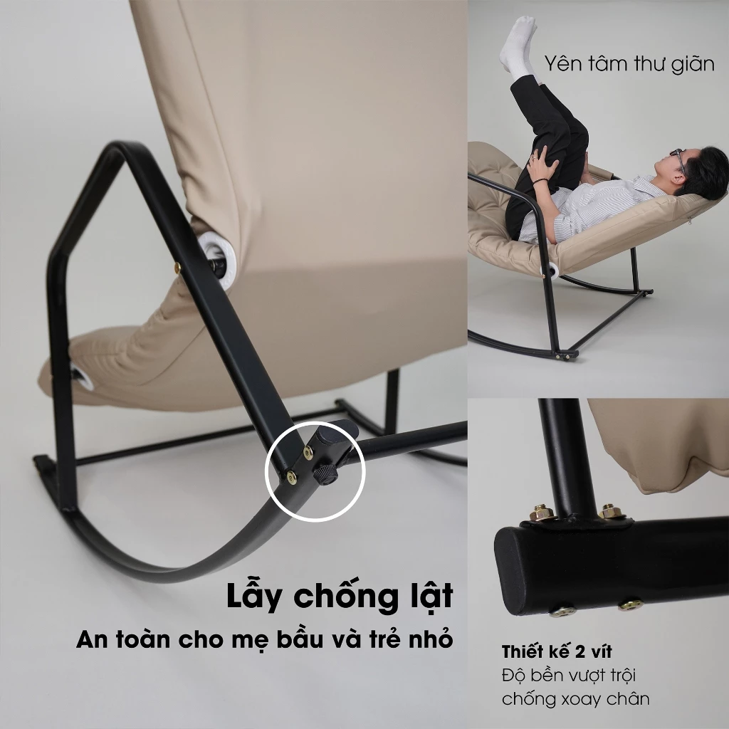 Ghế Minh Phát Ghế Bập Bênh 5 nấc điều chỉnh, thư giãn, đọc sách, Minh Phát Furniture
