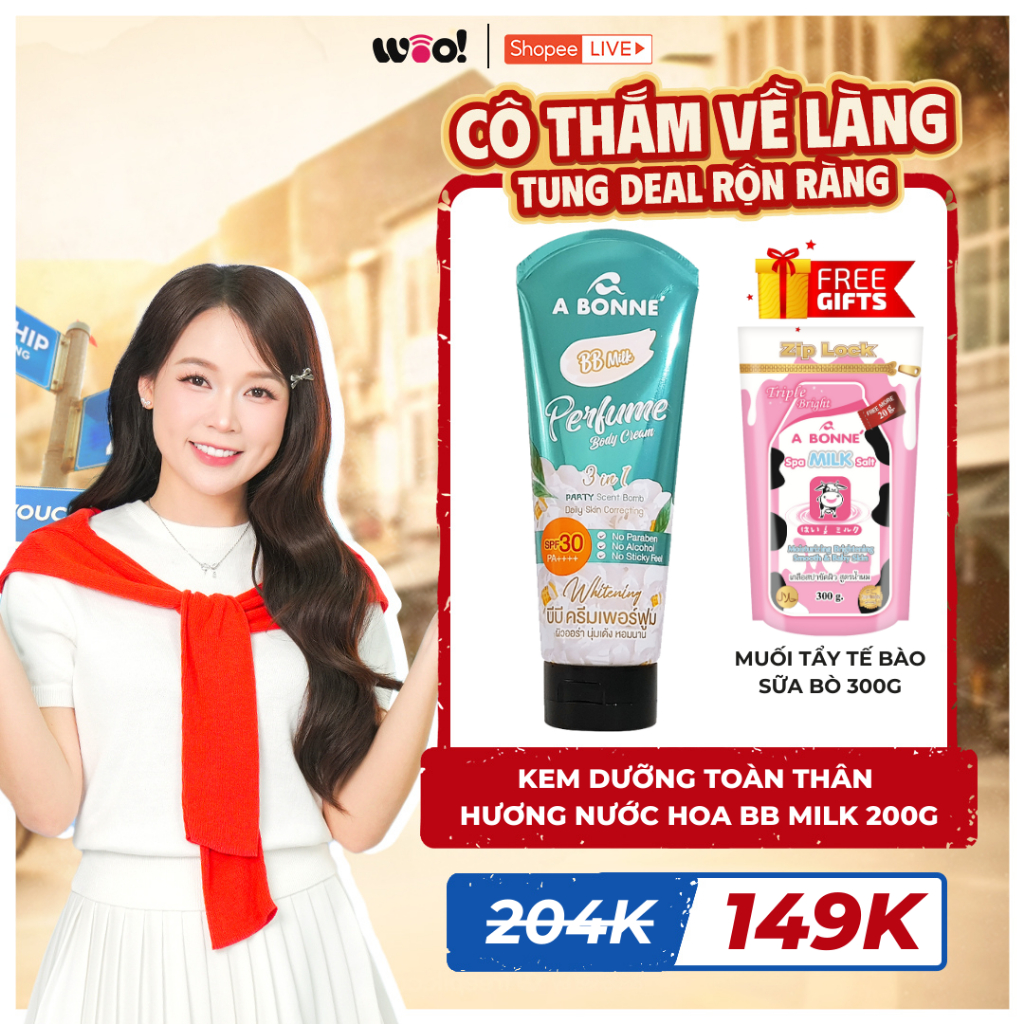 Ảnh Kem Dưỡng Toàn Thân AA/BB A BONNE' Tặng Muối Sữa Spa 300g 1