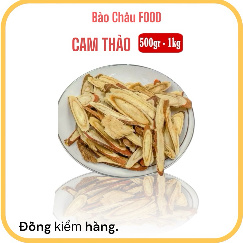 Cam thảo (cam thảo trắng) phiến lát to túi 500gr