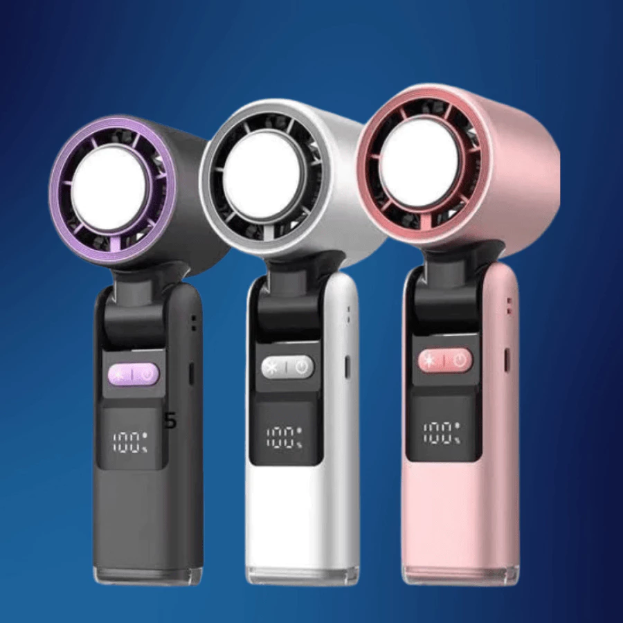 Quạt cầm tay sò lạnh – Làm mát cực nhanh với 100 cấp gió và màn hình LED cảm ứng.
<br>Thiết kế nhỏ gọn với pin 5000mAh, dễ mang theo, có đèn pin tích hợp và dây đeo tiện lợi. Làm mát đến 3°C chỉ sau vài giây, lý tưởng trong ngày hè oi bức.

<br>Động cơ không chổi than mạnh mẽ 18000 vòng/phút. Sạc nhanh Type-C, pin dùng 8–12 giờ. Có màn hình hiển thị tốc độ gió trực quan.

<br>Kích thước 2006060mm, nặng 300g. Màu trắng, đen và hồng phù hợp mọi phong cách.

<br><span style=