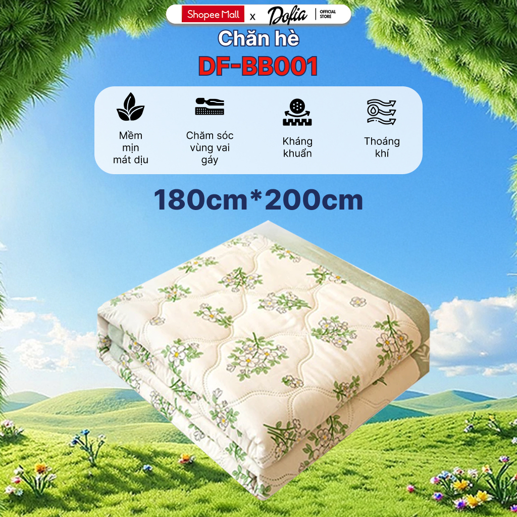 Ảnh Chăn hè chần bông Dofia thoáng mát dành cho mùa hè nóng nực chất liệu cao cấp mềm mịn 1