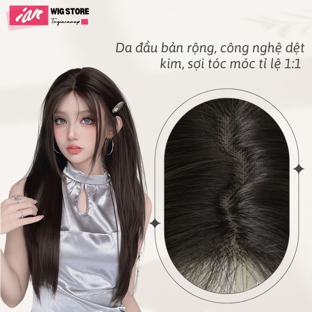 Tóc Giả Nguyên Đầu  WIG STAR,Tóc Giả iAn Cao Cấp,Dệt ren tay thế hệ mới hiện đại