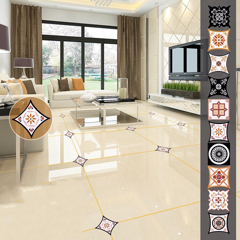 Bộ 24 Miếng Dán Trang Trí Sàn Nhà Bằng PVC Tự Dính Chống Thấm Nước Trang Trí Nhà Cửa