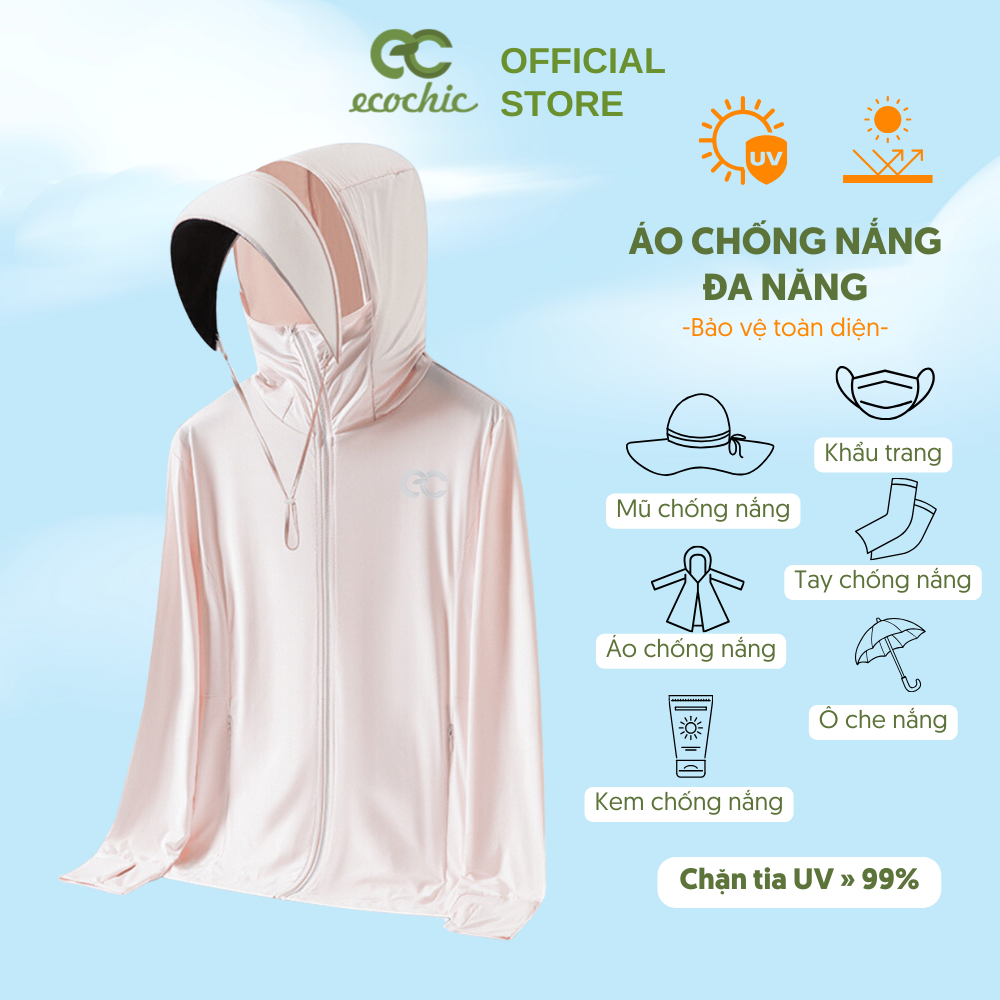 [VER 2025] Áo Chống Nắng ECOCHIC B041 Cao Cấp Chống Tia UV UPF50+ Co Giãn Thoáng Mát