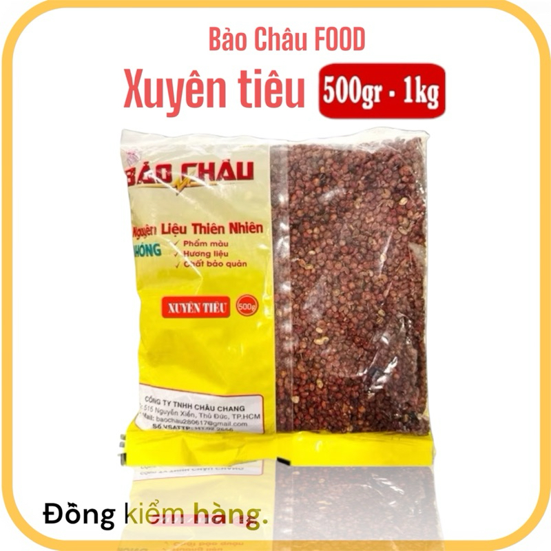 xuyên tiêu 500gr  Hạt Xuyên Tiêu (Hoa Tiêu) Dùng Để Tẩm Ướp Gia Vị Hàng Chất Lượng
