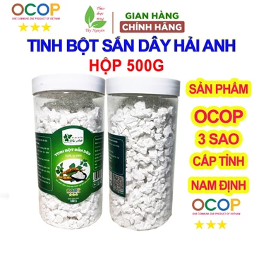 OCOP, Tinh bột sắn dây Hải Anh (hộp 500g), bột sắn dây OCOP tỉnh Nam Định, nguyên chất, thanh nhiệt