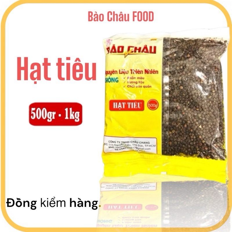 500gr, 1kg tiêu đen, tiêu hạt (Đắc lắc)