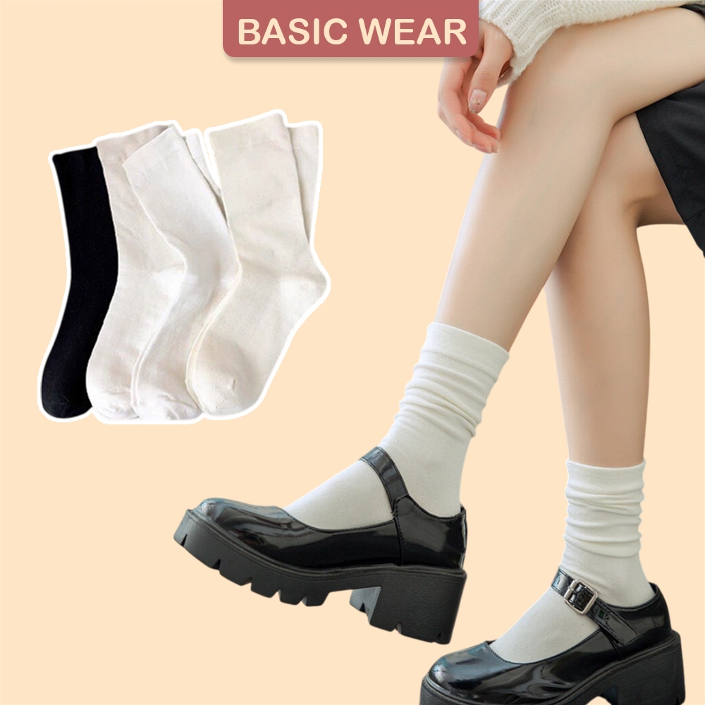 Tất Cổ Cao Nữ Vớ cotton Cổ Cao Thiết Kế Mới Thời Trang Mùa Thu Đông Dành Cho Nữ tt45