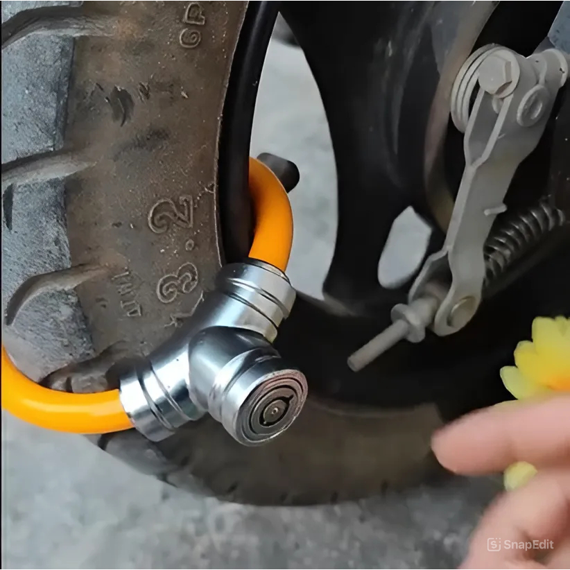 Khóa Dây Chìa Bánh Xe Máy, Xe Điện, Xe Đạp Chống Trộm Xe Máy Bằng Hợp Kim Kẽm Chống Cắt