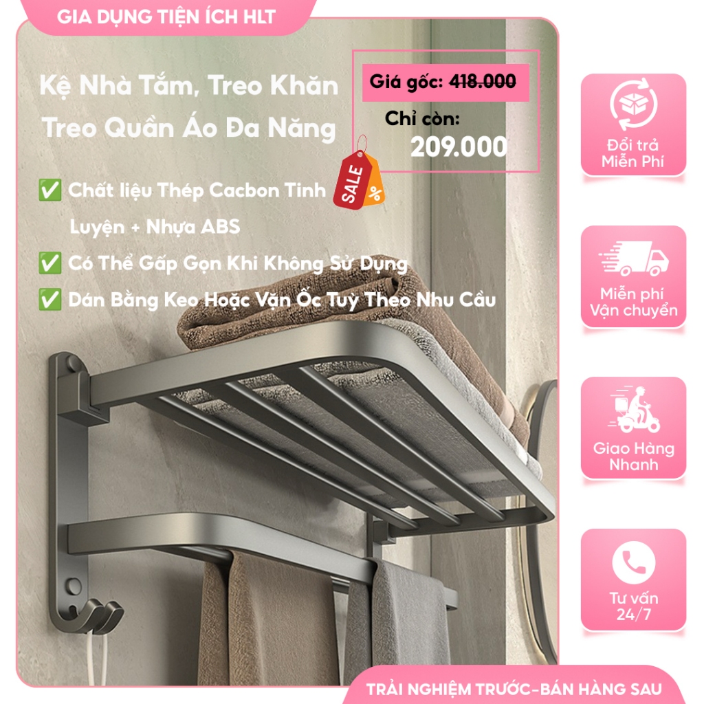 Kệ Treo Đa Năng Gấp Gọn - Hình ảnh thực tế