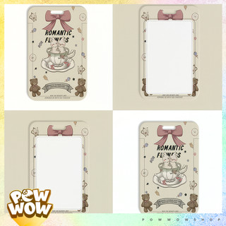 Bao Đựng Thẻ Nhân Viên Nhựa ABS Hình Thỏ Rabbit – Hoạ Tiết Romantic Flowers Dễ Thương Phong Cách Tiểu Thư