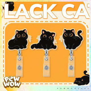 Lõi Tơrua Kéo Rút 60cm Nhựa ABS Hình Mèo Đen – Hoạ Tiết Acrylic Black Cat Dễ Thương Sử Dụng Gắn Bao Thẻ / Móc Khoá