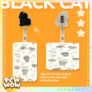 Lõi Tơrua Kéo Rút 60cm Nhựa ABS Hình Mèo Đen – Hoạ Tiết Acrylic Black Cat Dễ Thương Sử Dụng Gắn Bao Thẻ / Móc Khoá
