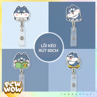 Lõi Tơrua Kéo Rút 60cm Nhựa ABS Hình Chó Mặt Tròn – Hoạ Tiết Acrylic Husky Dog Dễ Thương Sử Dụng Gắn Bao Thẻ / Móc Khoá