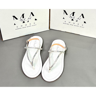 Sandal Kẹp Nữ 1 Dây Đính Xoàn MA Shoes D4715 – Dép Nữ Hot Trend Hè 2026, Êm Chân, Chống Trơn Trượt, Đi Chơi Sang Chảnh
