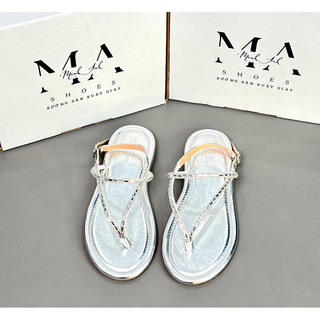 Sandal Kẹp Nữ 1 Dây Đính Xoàn MA Shoes D4715 – Dép Nữ Hot Trend Hè 2026, Êm Chân, Chống Trơn Trượt, Đi Chơi Sang Chảnh