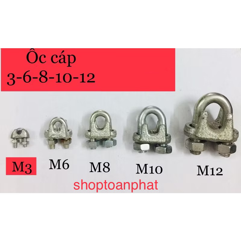 Ốc siết cáp-ốc cáp size 3li-6li-8li-10li-12li | Shopee Việt Nam