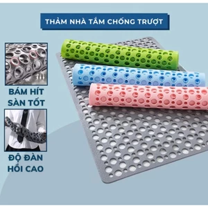 Thảm Nhà Tắm Chống Trơn Trượt, Bám hít tốt Chất Liệu Nhựa PVC