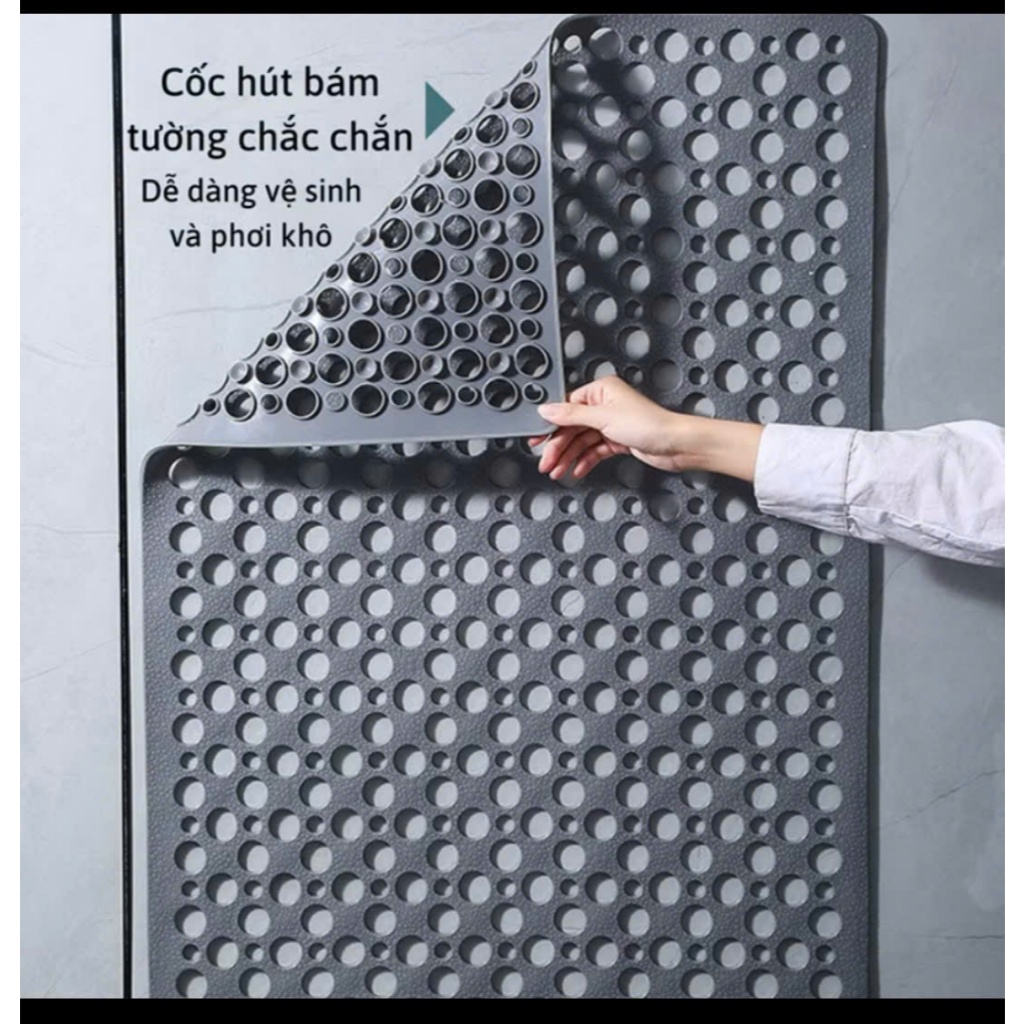 Thảm Nhà Tắm Chống Trơn Trượt, Bám hít tốt Chất Liệu Nhựa PVC