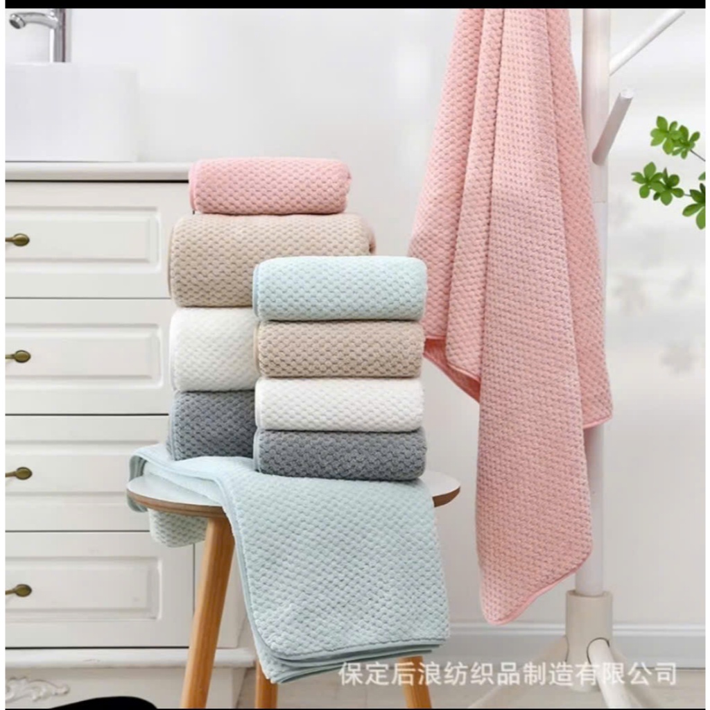 Khăn tăm san hô siêu thấm hút, khăn tắm hàn quốc chất liệu sợi Microfiber kích thước 70x140cm