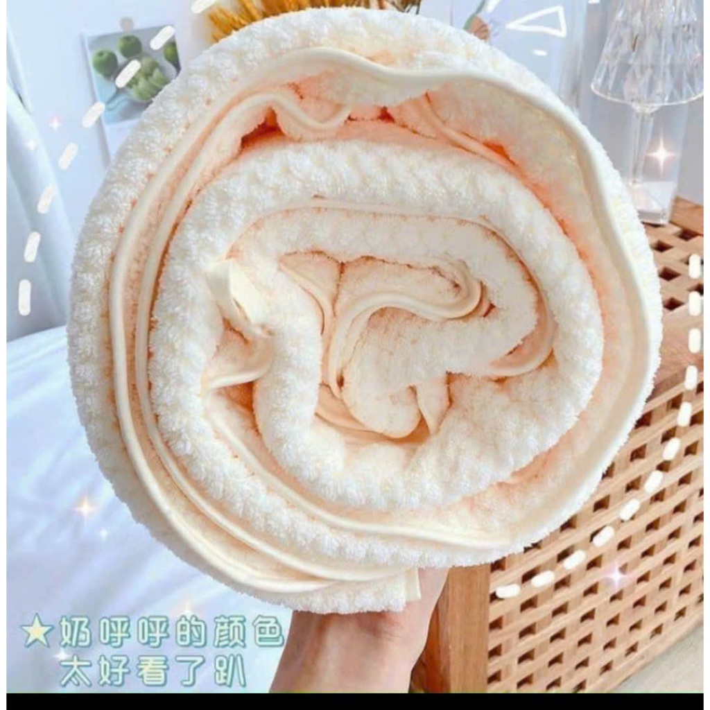 Khăn tăm san hô siêu thấm hút, khăn tắm hàn quốc chất liệu sợi Microfiber kích thước 70x140cm