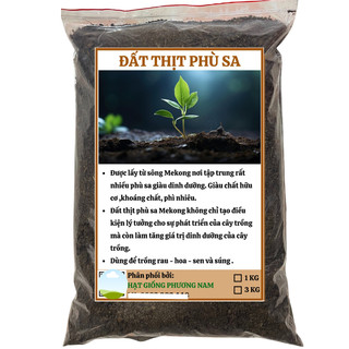 3 Kg - Đất Phù Sa Phương Nam , Làm Bùn Trồng Sen , Trồng Hoa Kiểng Rau Màu.