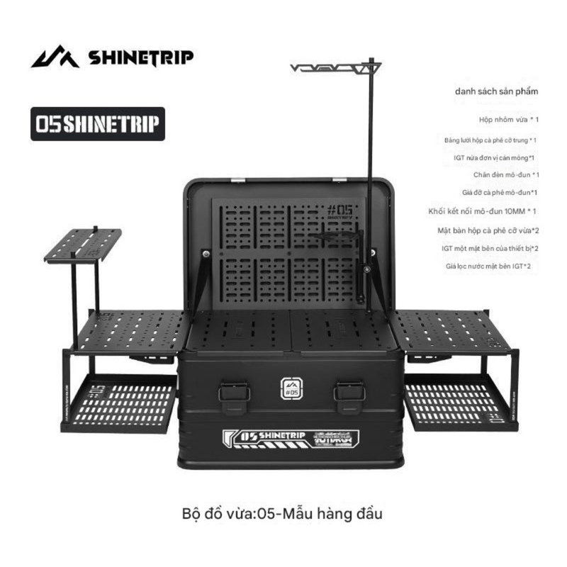 Thùng cafe camping IGT Storage Box mở rộng full set | Shopee Việt Nam