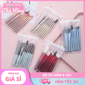 Full Bộ Cọ Gốm 8 Cây Tặng Kèm Túi Zip