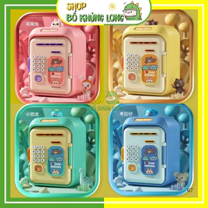 Đồ Chơi Két Sắt Mini Piggy Bank Đựng Tiền Mở Khóa Vân Tay Mật Khẩu Nhiều Chức Năng Qùa Tặng Cho Bé - BỐ KHỦNG LONG