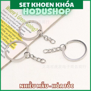 Set 50 khoen móc khóa trơn, càng cua, càng tôm các loại giá rẻ - Phụ kiện handmade HODUSHOP