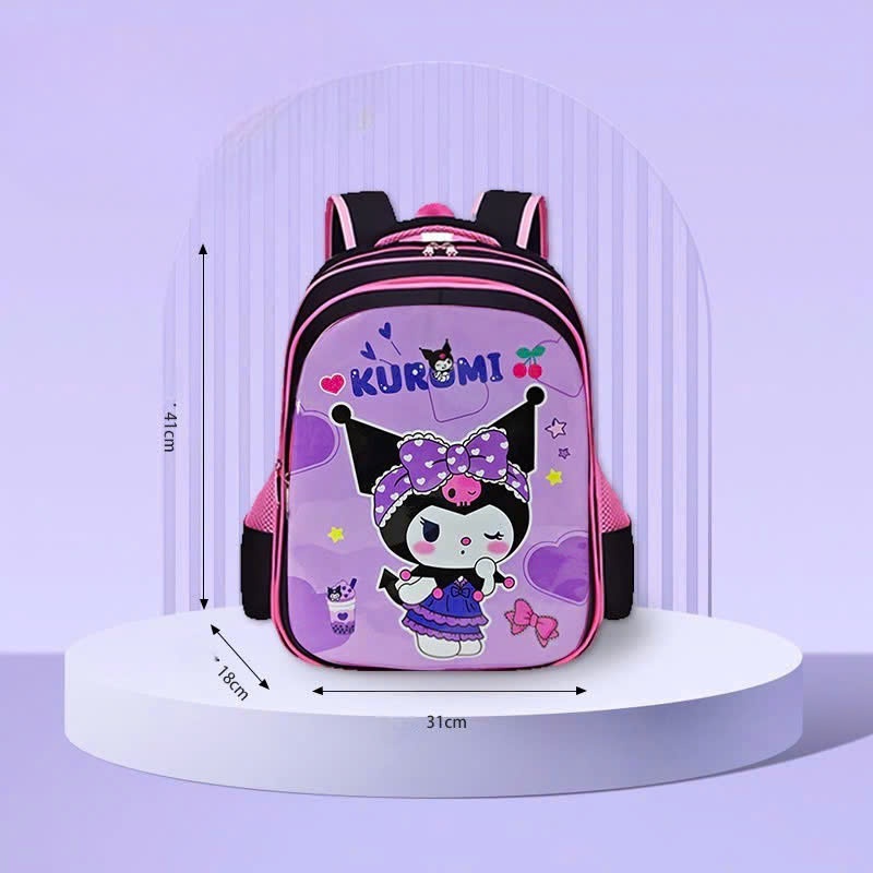 Balo cho bé trai bé gái cấp 1 cấp 2 họa tiết đáng yêu phi hành gia, kuromi melody dễ thương vải chống thấm nước