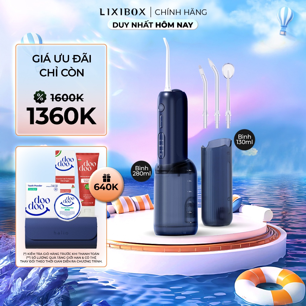 Ảnh Máy Tăm Nước 2 Bình Thay Thế Halio UltraClean Express Hydro Floss Phiên Bản Nâng Cấp 2