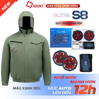 Bộ Áo Điều Hòa Azuki Ultra S8 Full Phụ Kiện 2025 SIÊU MÁT - SIÊU NHỎ GỌN - BH 12 Tháng Chính Hãng