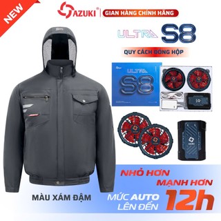 Bộ Áo Điều Hòa Azuki Ultra S8 Full Phụ Kiện 2025 SIÊU MÁT - SIÊU NHỎ GỌN - BH 12 Tháng Chính Hãng
