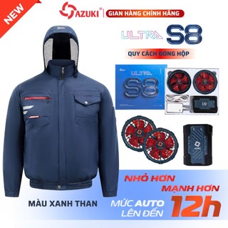 Bộ Áo Điều Hòa Azuki Ultra S8 Full Phụ Kiện 2025 SIÊU MÁT - SIÊU NHỎ GỌN - BH 12 Tháng Chính Hãng