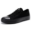 Giày thể thao Sneaker vải Canvas màu đen Đế Cao Su đúc Chống Trơn (fom ôm, tăng 2 size)