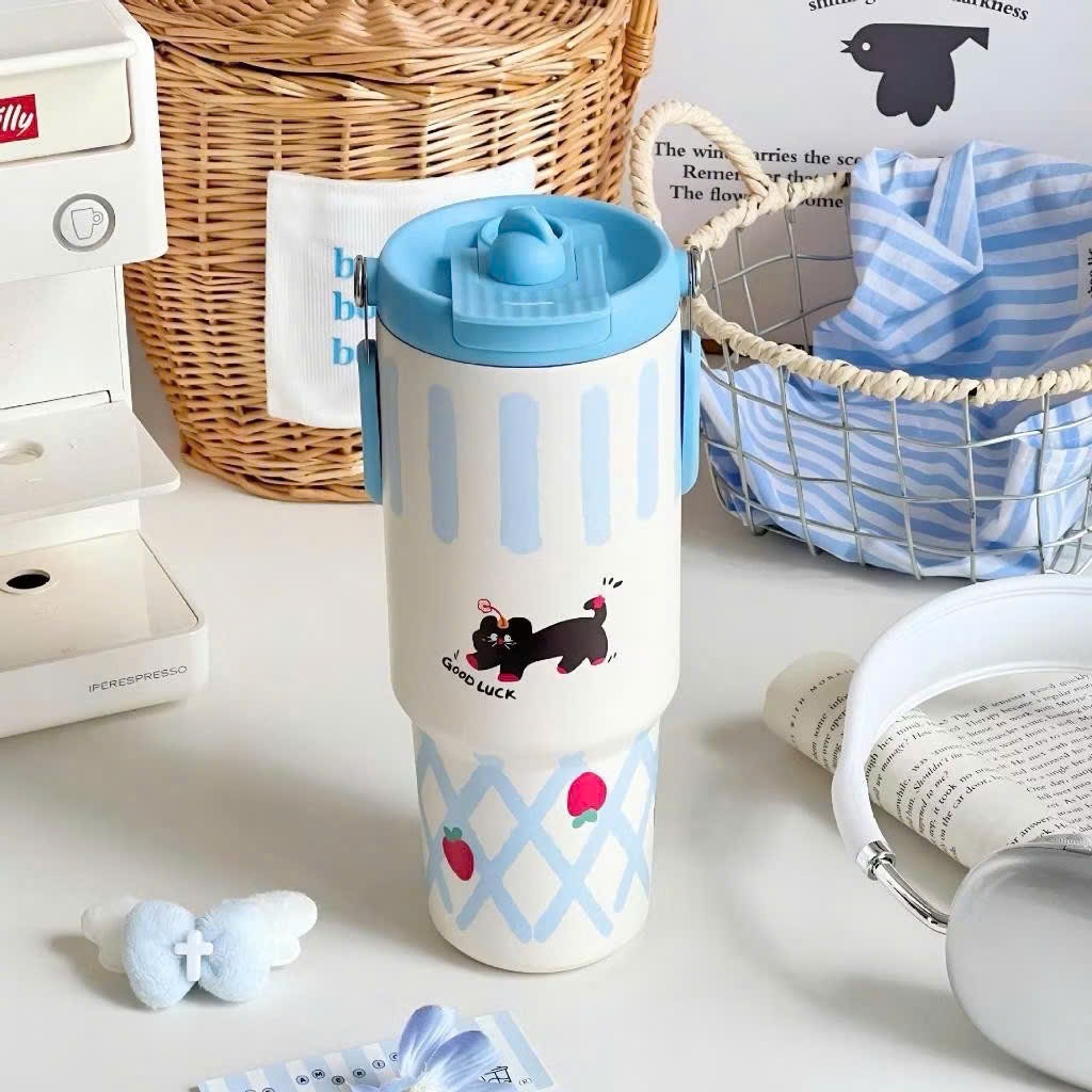 Cốc giữ nhiệt CHUBBY 900ml,cốc giữ nhiệt cute giữ nhiệt 8_12h