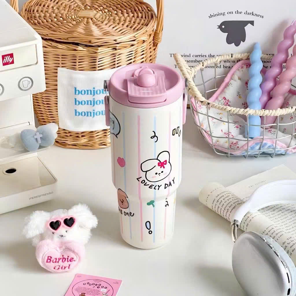 Cốc giữ nhiệt CHUBBY 900ml,cốc giữ nhiệt cute giữ nhiệt 8_12h